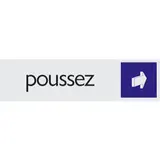 Plaque alu Poussez