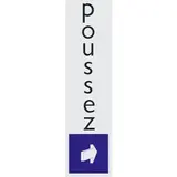 Plaque alu Poussez