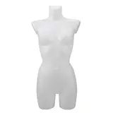 Buste femme plastique H 82 cm - Torse femme plastique - Blanc