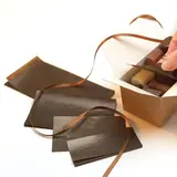 Intercalaire pour ballotin de 375g 13 x 7 cm papier cristal - Marron - Lot de 500