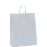 Sac kraft blanc poignées torsadées 35 x 14 x 36 cm 90g/m² - Lot de 50