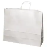 Sac kraft blanc poignées torsadées 52 x 14 x 40 cm 110g/m² - Lot de 50