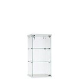 Comptoir vitrine en verre trempé - Verre transparent - L 40 x P 40 x H 85 cm