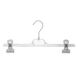 Cintre à pinces transparent plastique 36 cm - Cintre pantalon - Cintre jupe - Lot de 50