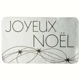 Étiquettes cadeaux adhésives Joyeux Noël Argent 32 x 19 mm - Boîte de 1000