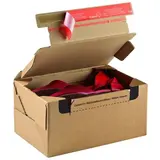 Carton d'expédition sécurisés aller retour Brun Format M 28,2x19,1x14cm - Boîte carton - Lot de 10