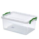 Bacs de rangement plastique 9,5L transparent 37 x 25 x16 cm - Lot de 5