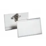 Badges PVC, double attache rigide