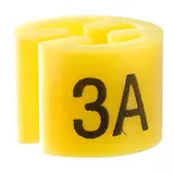 Marque taille T 3 ans jaune ø 1,3 cm - Indicateur de taille pour cintre - Paquet de 100