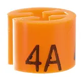Marque taille T 4 ans orange ø 1,3 cm - Indicateur de taille pour cintre - Paquet de 100