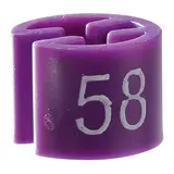 Marque taille T58 violet ø 1,3 cm - Indicateur de taille pour cintre - Paquet de 100