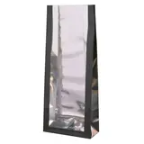 Sachet SOS fond PP Glossy noir 8 x 4 x 20 cm 55µ - Sachet confiserie - Sachet bonbons - Lot de 50