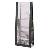 Sachet SOS fond PP Glossy noir 9 x 4,5 x 24 cm 55µ - Sachet confiserie - Sachet bonbons - Lot de 50