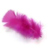 Plume rose fuchsia artificielle L 10 cm - Plumes décoratives - Sachet de 30g