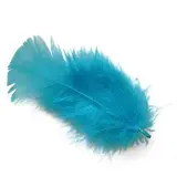 Plume turquoise artificielle L 10 cm - Plumes décoratives - Sachet de 30g
