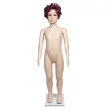 Mannequin garçon 5 ans avec perruque cheveux courts brun