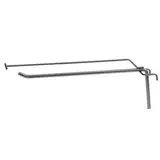Broche simple avec tige T pour présentoir grille L 30 cm x ø 4 mm Métal gris martelé - Lot de 10