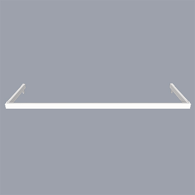 Barre guidon de penderie L 100 cm blanc tube section 30x15mm