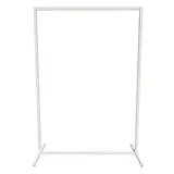 Portant vêtement fixe professionnel blanc sur vérin, 105x45x150cm