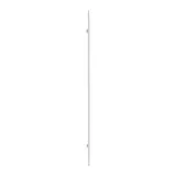 Montant crémaillère mural double perforation 240cm blanc section 25x25mm