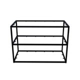Table de présentation 3 niveaux Square noir 120 × 60 × 85 cm - Présentoirs magasin