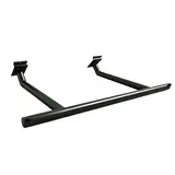 Barre guidon penderie déportée murale pour panneau rainuré métal noir L 60 x P 28,5 cm