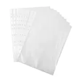Pochette perforée transparente lisse A4 polypropylène 50 µ Deli - Paquet de 20