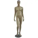 Mannequin femme afro, cheveux sculptés, bras le long du corps