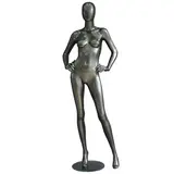Mannequin femme, finition laquée, mains sur les hanches