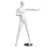 Mannequin femme, finition laquée, bras gauche tendu