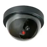 Caméra factice dôme avec LED rouge clignotant - Caméra de surveillance factice intérieure - Noir