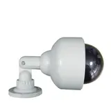 Caméra factice dôme avec LED rouge clignotant ø 12 x 27 cm - Caméra de surveillance factice intérieure - Blanc