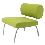 Siège d'accueil design retro vert anis Welcome 1 place 76 x 77 x 61 cm