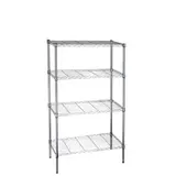 Étagère fil métal chromée 4 tablettes Chrom'x 90 x 35 x 160 cm - Rayonnage fil métal