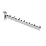Bras incliné pour fond rainuré avec 7 boules L 35 cm métal chromé tube ovale 30 x 15 mm