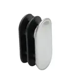 Embout ovale pour tube 30 x 15 mm Chromé - Bouchon de tube ovale - Paquet de 20