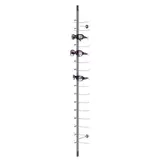 Présentoir lunettes mural 1 face sans serrure - 16 emplacements 17,5 x 20 x H 140 cm