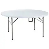 Table ronde pliante blanche HDPE ø 154 x H 74 cm 