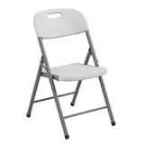 Chaise pliante plastique HDPE blanc 47 x 51 x H 86 cm - Chaise pliable