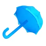 Boite bonbon Mini parapluie transparent bleu turquoise ø 8 x 10,5 cm - Contenant dragées - Paquet de 5