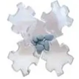Boite bonbon Mini puzzle transparent ø 7 x H 2,5 cm - Contenant dragées - Paquet de 6