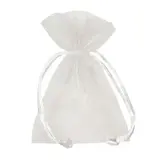 Pochette organza blanc 12 x 17 cm - Paquet de 10
