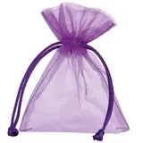 Pochette organza violet 17 x 24 cm - Paquet de 10