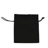 Sachet velours noir 10 x 13 cm – Pochette velours avec cordon de serrage - Pochette à bijoux - Lot de 10