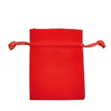 Sachet velours rouge 7,5 x 10 cm – Pochette velours avec cordon de serrage - Pochette à bijoux - Lot de 10
