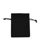 Sachet velours noir 7,5 x 10 cm – Pochette velours avec cordon de serrage - Pochette à bijoux - Lot de 10