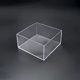 Bloc de présentation transparent PMMA 20 x 20 x 10 cm - Bloc plexi - Bloc acrylique