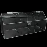 Présentoir acrylique 3 compartiments 45 x 20 x 15 cm - Bac de présentation - Bac vrac