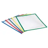 Protège-documents A4 20 pages avec 10 onglets index - Couleurs assorties - Lot de 10