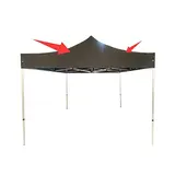 Bâche de toit pour tente pliante 300x300 cm - noir - 300 g/m²